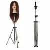 Verstelbare pruik stand mannequin hoofd hairdressing statief voor pruiken hoofd stand model bill lading expositor kapper