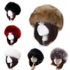 Unisex Thick Faux Fake Fur Headwear Euramerican Winter ear Warm Ski Hat Plush Head Hair Bands