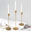 Gouden metalen kaarshouders moderne stijl kaarshouder bruiloft tafel decoratie bar party home decor kandelaar