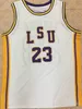Benutzerdefinierte Basketball NCAA # 23 Pete Maravich LSU Tiger Vintage Jerseys lila weiß gelb Retro College Basketball genäht Männer Kinder Jugendgröße S-4XL