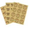 Thank You Seal Sticker Kraft Paper Handmade Shop Gift Package Seal Label Christmas Thanksgiving Wed Gift Box Decoration