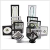 Clear 3D Jewelry Floating Frame Display Case Shadow Box With A Stand Holder Rings Pendant Necklace Coins Medals presentation Case Boxes