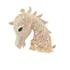 Изысканный Rhinestone Crystal Unicorn Horse Brouch Pin Золотой Цвет Женщины Мужчины Горный Хрусталь Животных Банкетных вечеринок Брошь Булавки Подарки