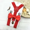 32 kolory Kids Suspenders Bow krawat Zestaw do Baby Caress Elastyczne Y-Back Boys Girls Suspenders Akcesoria Paski dla dzieci Paski, Clip-on E