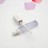 4 ML DIY Empty Lipgloss Tube Transparent Plastic Container Lip Gloss Bottle with Brush Square Liquid Lipstick Tube Cosmetic Tool