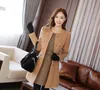 Herbst Winter dicker doppelseitiger Wollmantel zweireihiger Wollmantel Damen Wollmantel Windjacke Pelzkragen abnehmbare Geschenke