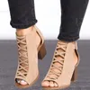 Ny 2021 Mode Kvinnor Sandaler Sommar Kvinna Fiskmunstycke Exposed Toe High Heeled 6,5cm Sandaler Romanesque Ladies Skor Storlek 34-43