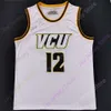 Basketbalshirts VCU Basketbalshirt NCAA College De'Riante Jenkins Marcus Evans Marcus Santos-Silva Issac Vann Corey Douglas Mike'L Simms Crowfield