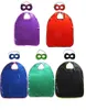 90*70cm plain single layer superhero cape +mask for kids of 10-16 years with sewing covered edge 5 colors Halloween Costumes child