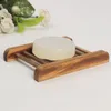 Sabão de madeira prato de madeira Soap Tray Titular Sabão cremalheira Placa Container para banheiro frete grátis wen6754