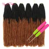 Soft Deadlocks Sister Bloqueios Afro Hair Extensions Crochet Tranças Grátis Ho 18 polegadas Loira Marrom 2021 Moda Cabelo Sintético Para As Mulheres Locais Cabelo Crochet