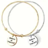 Fashion lettering tag bracelet six-sided rhomboid push-pull Adjustable size activities bangle feminine charm sports fitness jewelry