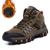 Homens de neve de tornozelo botas sapatos com pele de pelúcia quente masculino casual boot sneakers outdoor calçado inverno