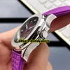 New 5067A-022 Purple Texture Dial Tourbillon Automatic Womens Watch 316L Steel Case Purple Rubber Strap Fashion Sport PPHW Lady Wa227j