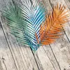 Fake Single Stem Palm Leaf 24" Length Simulation Plastic Iron Leaves for Wedding Home Decorative Artificial Plants