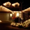 5M Weihnachts-LED-Vorhang-Eiszapfen-Lichterkette, 0,4–0,6 m, LED-Party, Garten, Bühne, im Freien, wasserdicht, dekorative Lichterkette