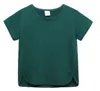 Bebek Kız Giysileri Çocuklar Katı T-Shirt Erkek Yaz Kısa Kollu Tops Pamuk Casual Gömlek Toddler Butik Tee Spor Bluzlar CZYQ5362