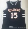 Männer Stickerei Bulldogs High School Basketball FTS Film 15 J. Cole Sticthed Trikots Größe S-XXL Genäht Hohe Qualität Großhandel