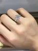 100% 18K 750Au Gold Moissanite Diamond Ring D color VVS With national certificate MO-00108 T200701