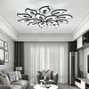 Lustre à LED moderne en acrylique noir / blanc pour salon Chambre à coucher LED Lustres Grand plafond lustre lumineux luminaires AC85-260V