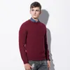 Jultröjor Tjock Varm Pullover Mens Casual Solid O-Neck Sweater Män Kläder 2018 Nya Höst Vinter Knitwear Pull Homme