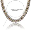 Men Women HipHop Miami Cuban Chain Necklaces Top Quality Copper Micro-inserts White Diamond Bling Bling Iced Out Jewelry 14MM 18"/22"