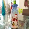 クリスマスの装飾サンタクロースワインのボトルカバーサンタクロースボトルホルダーバッグ雪だるまクリスマスワインのびんの服の家の装飾DBC VT0758
