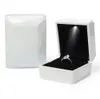 Deluxe LED Lighted Paint Propose Ring Pendant Collana Jewelry Box Christmas Day Valentine Gift Box Case Holder