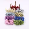 Gold powder pearl berry artificial flower stamens bouquet wedding home decoration DIY wreath gift box handmade flower 100pcs