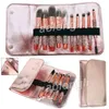 Make-up-Pinsel Diamant, 10-teiliges Set, Kosmetikpinsel mit Tasche, professioneller Make-up-Pinsel, Puder, Augen, Foundation, Rouge, Eyeliner, Augenbrauen-Pinsel-Set