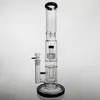 glass water pipe percolator bong large glass bong water bongs 16'' Straight Tube Water Pipe with 18mm joint sturdy round base straight glass pipes bongs smoking