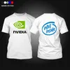 インテル Nvidia 男性 Tシャツ Geforce Gtx ゲーム男性 Tシャツ Camisetas コンピュータ周辺機器ファッションノベルティ Y19060601