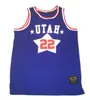 Maillot de basket personnalisé taille Xxs Xs S-xxl 3xl 4xl 5xl 6xl Utah Stars maillot de basket personnalisé Aba Moses Malone Los Angeles