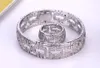 Donia Jewelry Luxury Bangle Party European e American Fashion grande clássico clássico geométrico Copper Microinlaid Zircon Ring Set Women8514912