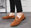 Suede cinto de fivela Sapatas do negócio dos homens novos de luxo designer masculino vestido de casamento de baile baile Evening oxford Sapatos