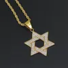 Wholesale-2 sizes Stainless Steel Gold Star Pendant Necklace Hip Hop Jewelry SN147