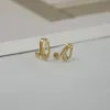 1 Pair Fake Tragus Piercing Clip-on & Screw Back Nose Ring 14K Yellow Gold Filled Cuff Ear Cuff-Tragus Earring