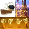 Słoneczny 2M Cork w kształcie 20 LED Nocne światła sznurka butelka Część Copper Drut Light Lampy Lampy Outdoor Party Decoration