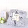 PV Fleecefilt Dubbellagers Fluffy Throw Blanket Bäddsoffa Supermjuk Fuzzy Fur Faux Portable Filt