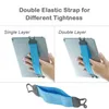 TFY Elastic Hand Strap Non-Slip Holder Tablet Stand for iPad / Samsung Galaxy Tab & Note - Blue