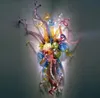 Wandlampen, 100 % mundgeblasenes Glas, LED-Lampen, Design-Kunst-Blumen-Wandlampen, Innenbeleuchtung