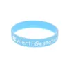 100PCS Gestational Diabetes Mellitus Silicone Rubber Bracelet Carry This Message As A Reminder in Daily Life