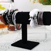 New Red Red Black Velvet Bracelet Chain Watch T-Bar Rack Jewelry Hard Display حامل المجوهر