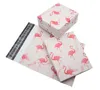 New 100pcs 25.5*33cm 10*13 inch Fashion Pink Flamingo pattern Poly Mailers Self Seal Plastic mailing Envelope Bags