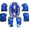 Réglable 7 pièces enfant patinage à roulettes vélo casque genou poignet garde coudière ensemble pour enfant cyclisme sport protection garde équipement