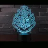 16 kleuren RGB 3D Nachtverlichting Magic School LED Decor Lamp Slaapkamer Tafel Licht Kinderen Speelgoed