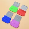 Dog Cat Head Hair Lice Nit Comb Pet Safe Flea Eggs Dirt Dust Remover Stainless Steel Grooming Brushes Tooth Brushs 7 Colors DBC BH3128