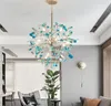 Lampadario di cristallo a LED a globo Agata Blu/Verde/Viola/Rosa Lampadari in agata Lampade a sospensione Luci per ville Soggiorno Camera da letto Sala da pranzo Cucina Ristorante