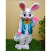 2019 Hoge kwaliteit Op voorraad, Paashaas Mascotte Kostuum Epe Fancy Dress Rabbit Outfit Adult Size