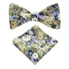 Mode -Hosenträger Fliege Krawatte Taschenschal Set Baumwollblumenschlinge Männer und Frauen Qualität Leder 20209217396